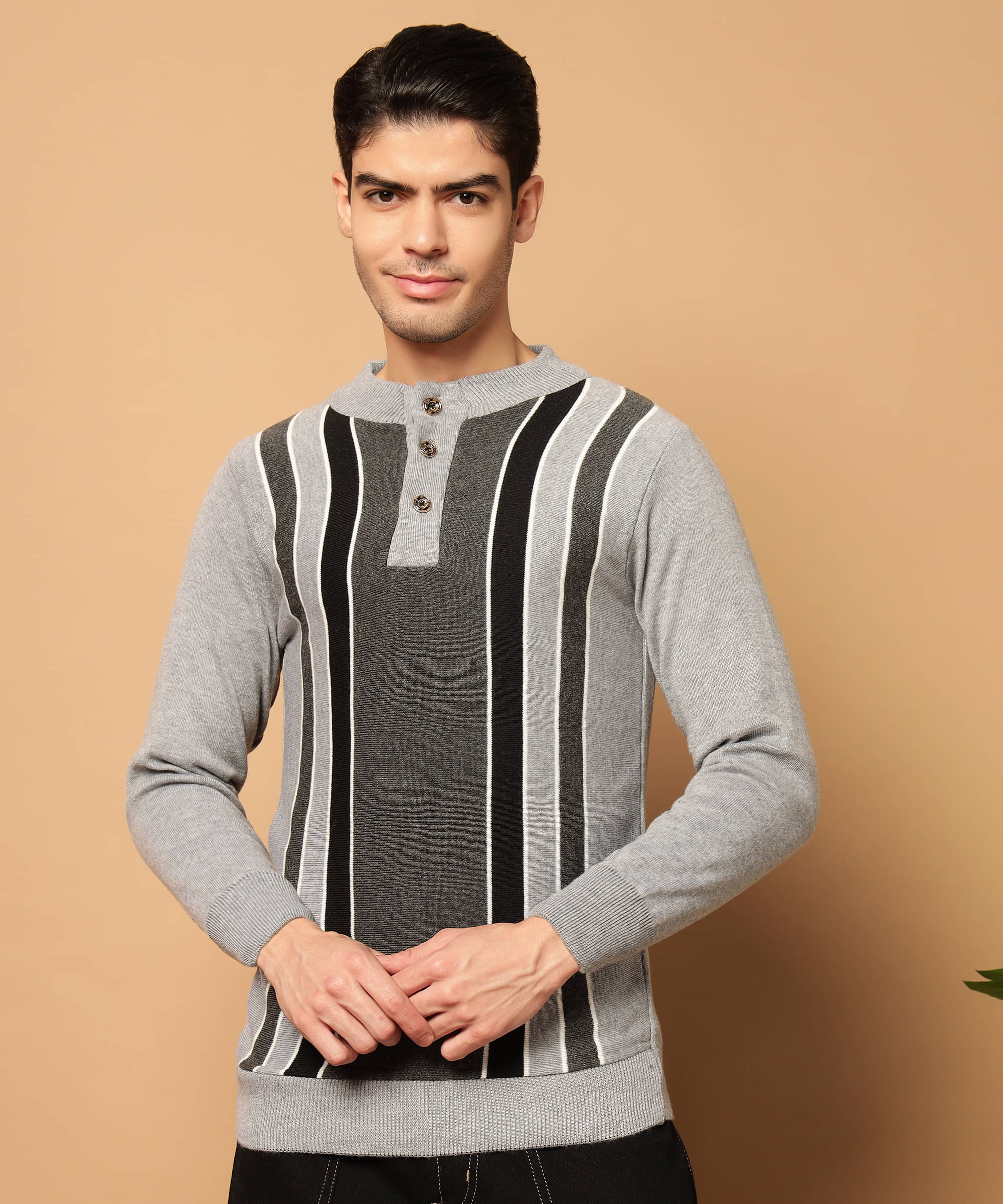 Canblar Woollen Blend Round Neck Men's Full Sleeves Pullover Sweater - Grey ( Pack of 1 ) Canblar Woollen Blend Round Neck Men's Full Sleeves Pullover Sweater - Grey ( Pack of 1 )