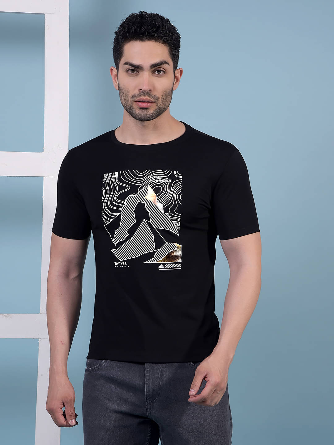 Dollar Men Cotton Blend Regular Fit Printed T-Shirt ( Black ) Dollar Men Cotton Blend Regular Fit Printed T-Shirt ( Black )