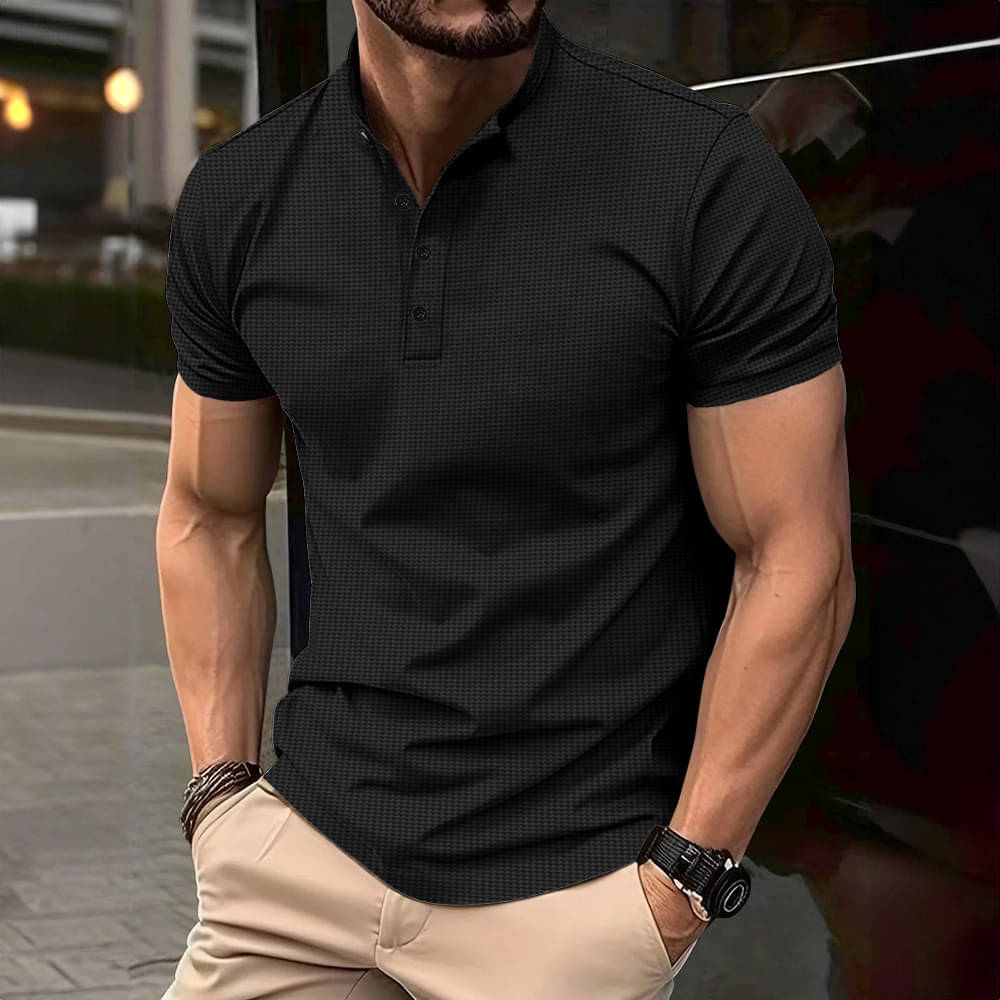 Eyebogler Men Polyester Regular Fit Solid Polo T Shirt ( Black )     			Eyebogler Men Polyester Regular Fit Solid Polo T Shirt ( Black )