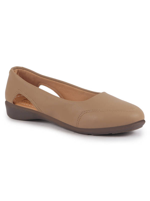 Fausto Beige Women's Casual Ballerinas     			Fausto Beige Women's Casual Ballerinas