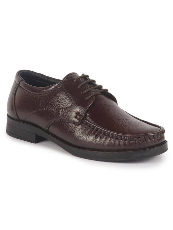     			Fausto Brown Men's Derby Formal Shoes