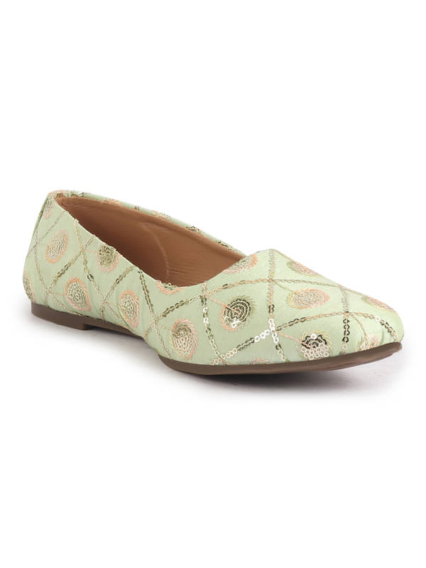 Fausto Mint Green Women's Juttis Fausto Mint Green Women's Juttis