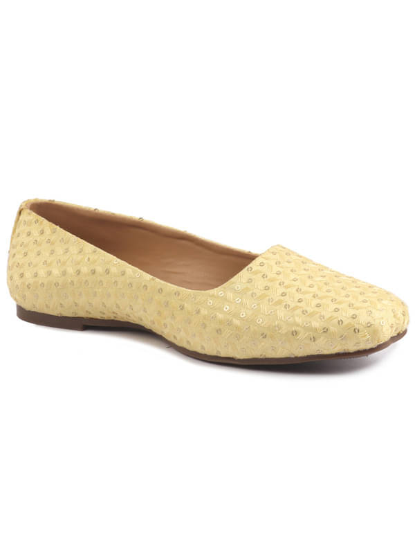     			Fausto Yellow Women's Juttis