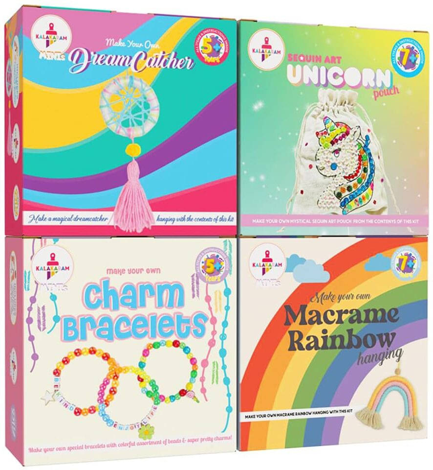     			Kalakaram 4 in 1 Mini Chippy Kit - DIY Painting & Coloring for Kids 5 to 8 - 4 in 1 Mini Chippy Collection