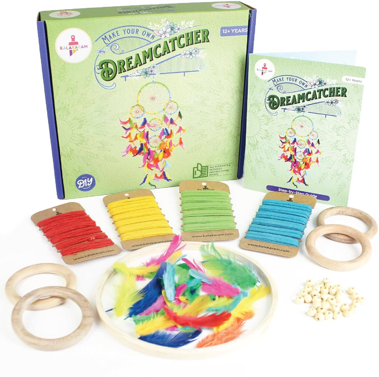     			Kalakaram 5 Rings Dream Catcher Making Kit, DIY Activity Kit for Adults