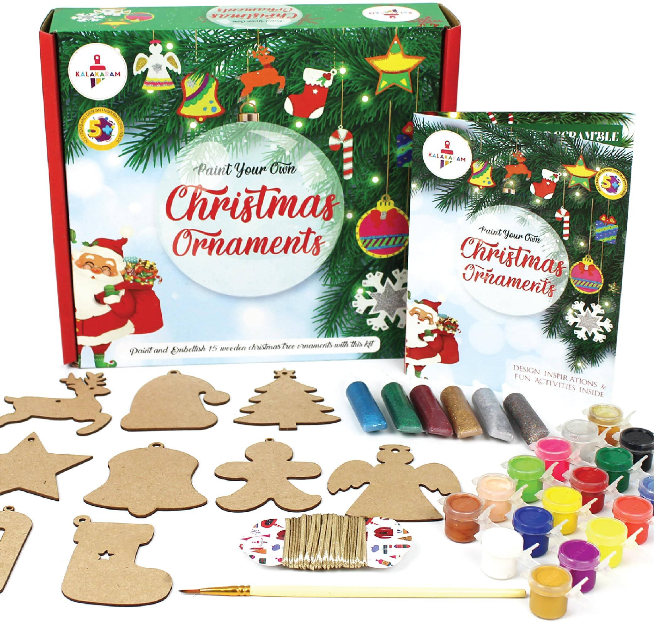     			Kalakaram Christmas Ornaments Painting Kit for Kids