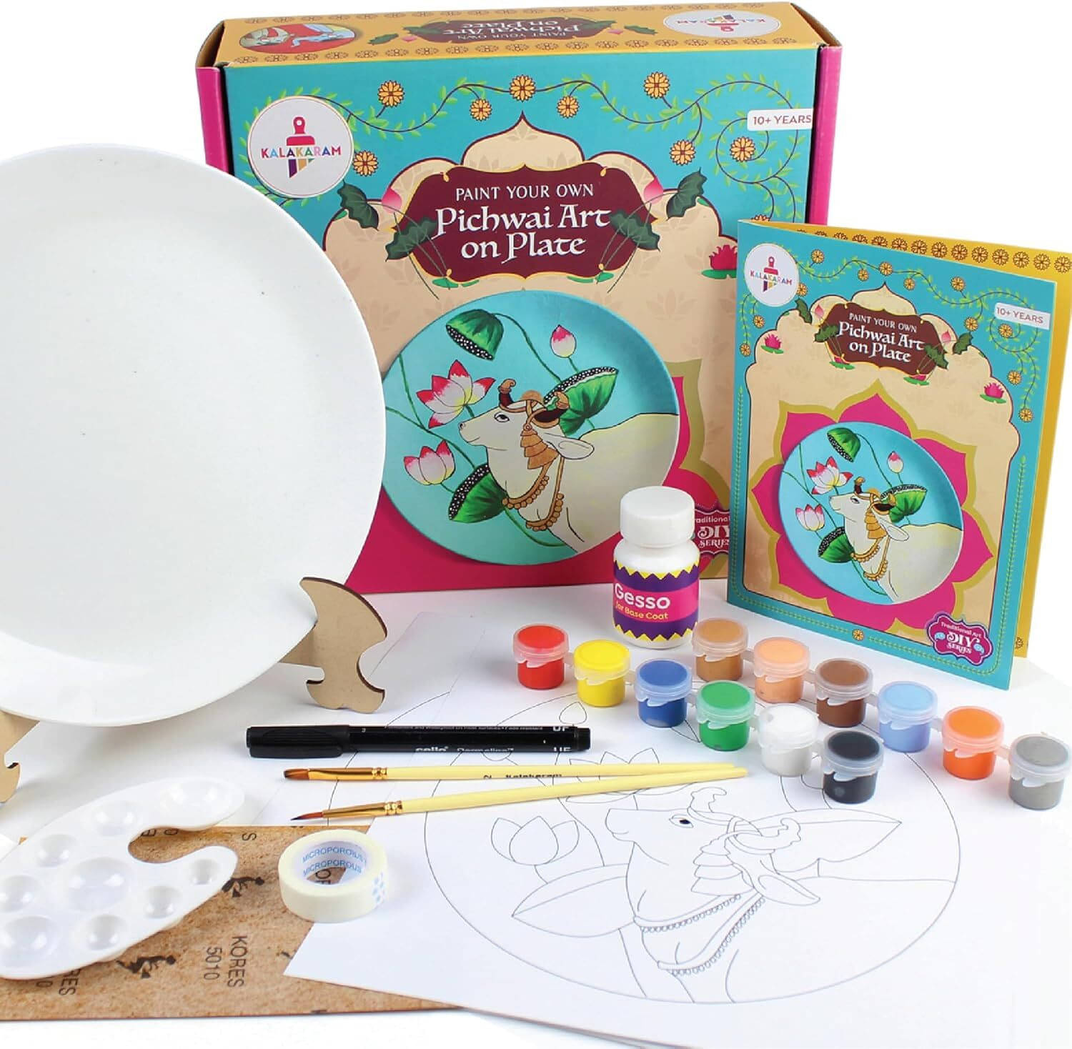    			Kalakaram Paint Your Own Pichwai Art on a Plate Painting kit | Buy Painting Set/Kit for Kids 10 Year Old