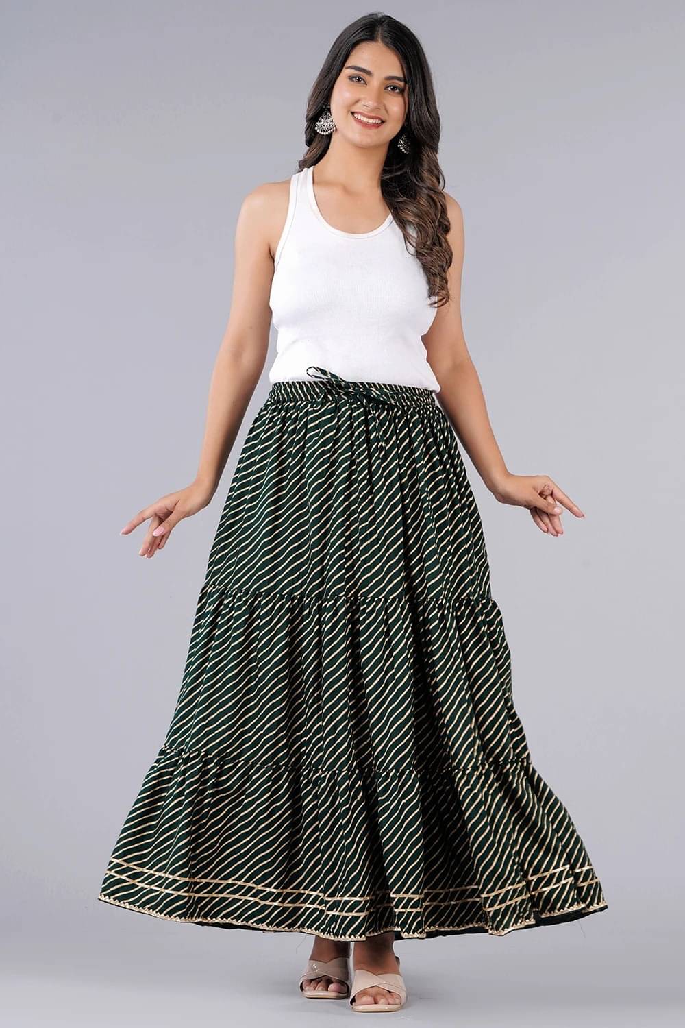Kumbhaj Black Viscose Women's Flared Skirt ( Pack of 1 ) Kumbhaj Black Viscose Women's Flared Skirt ( Pack of 1 )