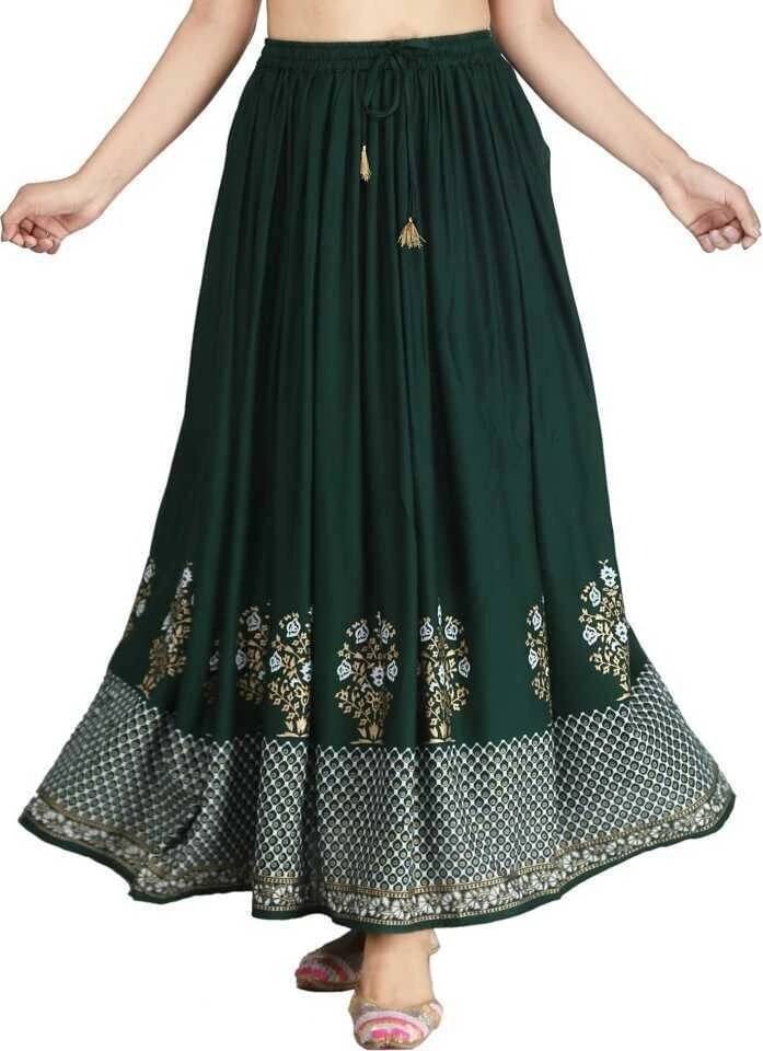     			Kumbhaj Pink Viscose Women's Flared Skirt ( Pack of 1 )