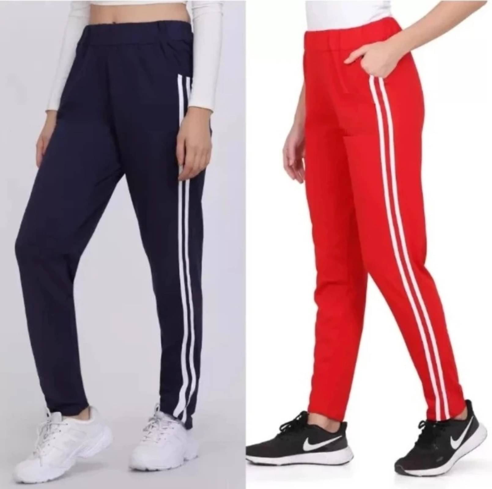     			L Fashion Jeans Pack of 2 Cotton Blend Regular Women's Casual Pants ( Multicolor )