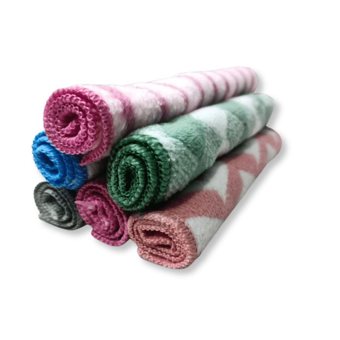 Microfiber Towel for face and Body for Baby (Random Designs & Color) (25 x 25 CM) Pack of 6 Microfiber Towel for face and Body for Baby (Random Designs & Color) (25 x 25 CM) Pack of 6