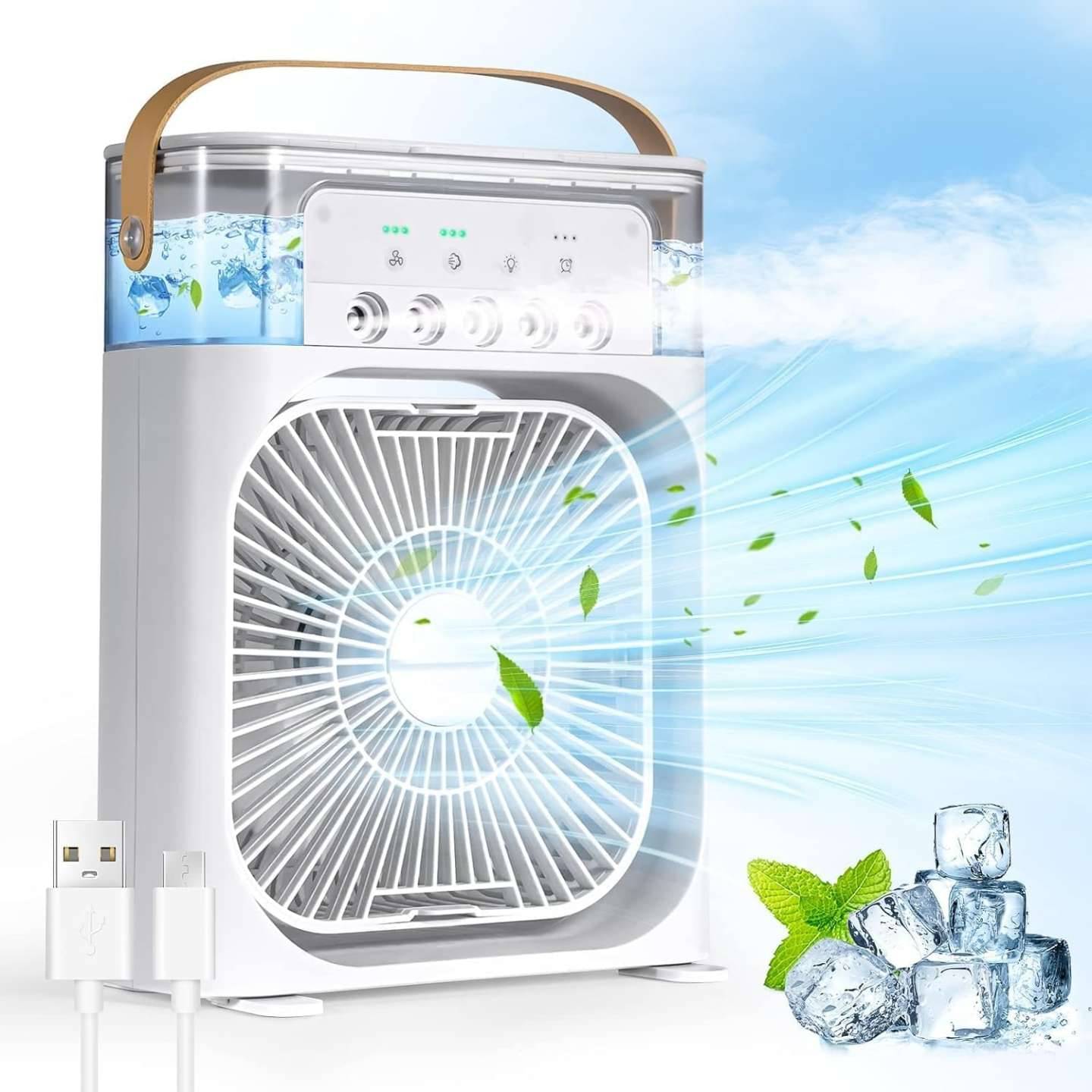 Mini Cooler 3-in-1 Portable Air Conditioner for Home, Office, and Artic Cooling - Mini Cooler Air Cooler for Room Cooling Mini Cooler 3-in-1 Portable Air Conditioner for Home, Office, and Artic Cooling - Mini Cooler Air Cooler for Room Cooling