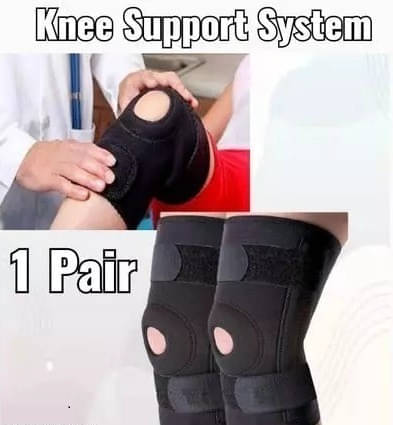     			Mulkraj Ortho Unisex Hinge-Free Knee Braces Pair of 1 Black ( Free Size - Size )