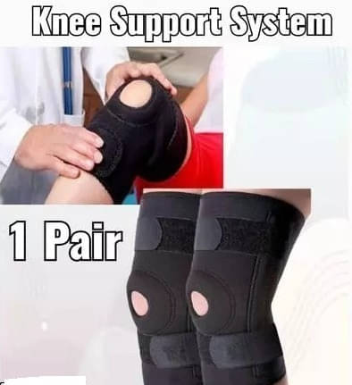     			Mulkraj Ortho Unisex Hinge-Free Knee Braces Pair of 1 Black ( Free Size - Size )