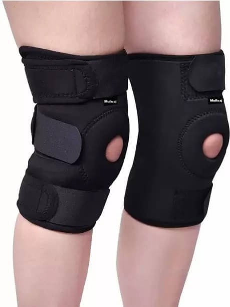 Mulkraj Ortho Unisex Hinge-Free Knee Braces Pair of 1 Black ( Free Size - Size ) Mulkraj Ortho Unisex Hinge-Free Knee Braces Pair of 1 Black ( Free Size - Size )