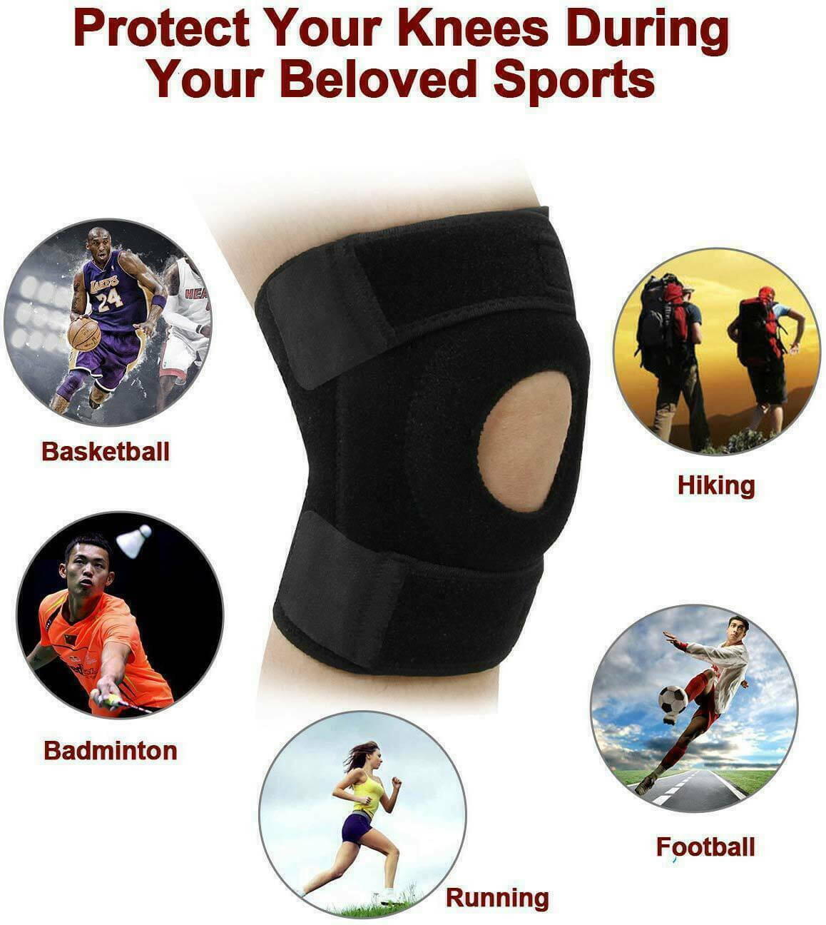 Mulkraj Ortho Unisex Hinge-Free Knee Braces Single Black ( Free Size - Size ) Mulkraj Ortho Unisex Hinge-Free Knee Braces Single Black ( Free Size - Size )