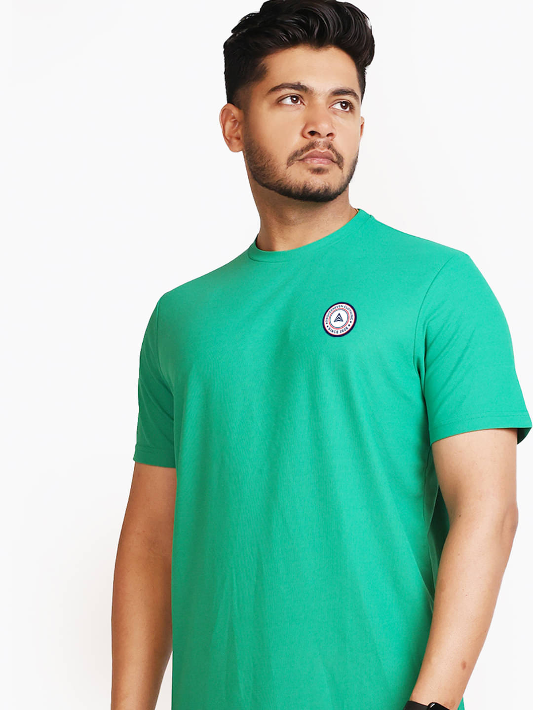 PROPERSEVEN Men Polyester Regular Fit Solid T-Shirt ( Green ) PROPERSEVEN Men Polyester Regular Fit Solid T-Shirt ( Green )