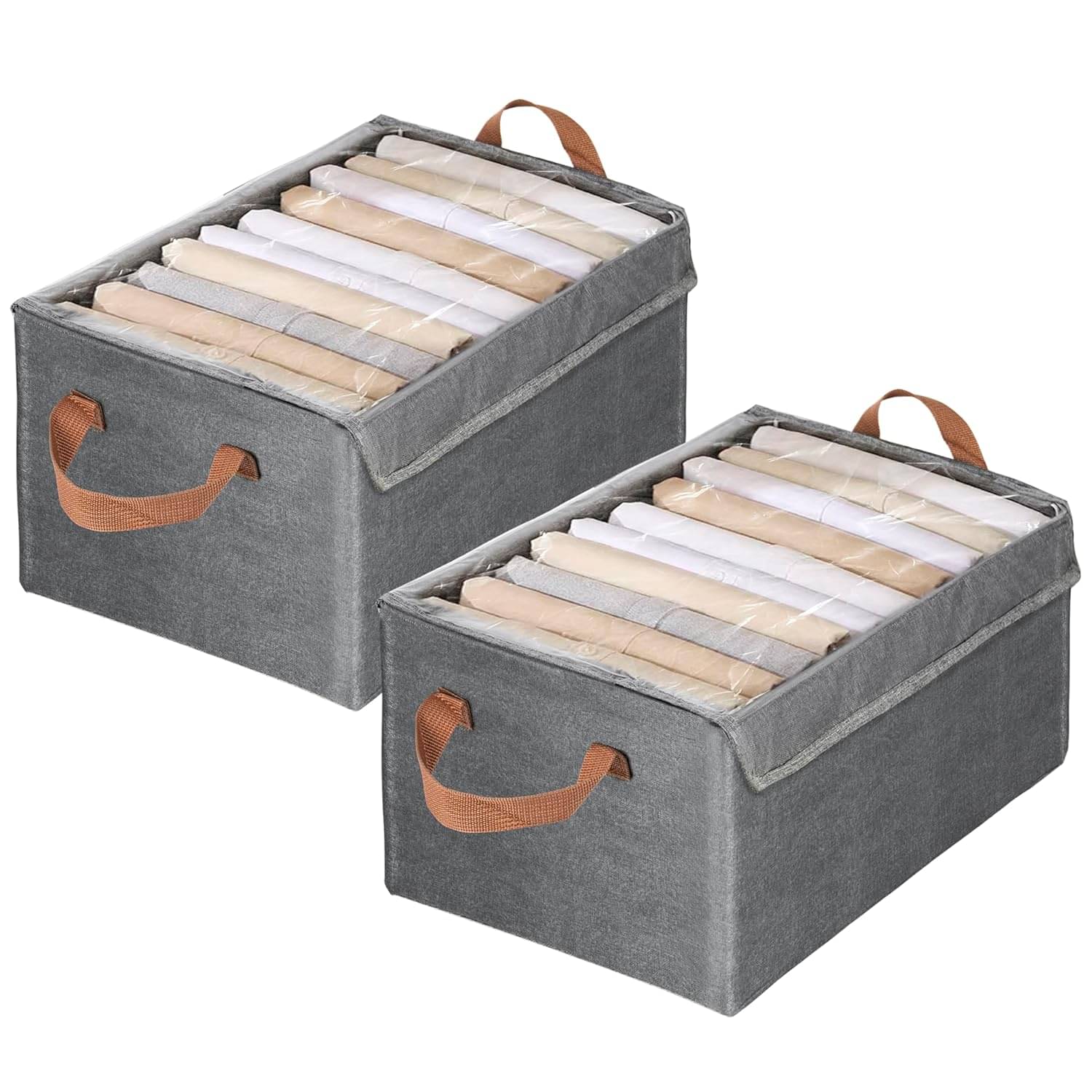     			SKYVILA  26 Litre Storage Box With Lid Clothes Storage Box With Lid Folding Storage Box With Handles Durable Clothes Basket For Blanket Space-saving Storage