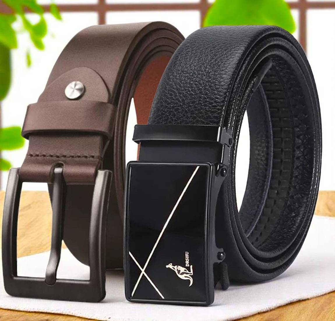 SUNSHOPPING - Multi Leather Men's Formal Belt ( Pack of 2 )     			SUNSHOPPING - Multi Leather Men's Formal Belt ( Pack of 2 )