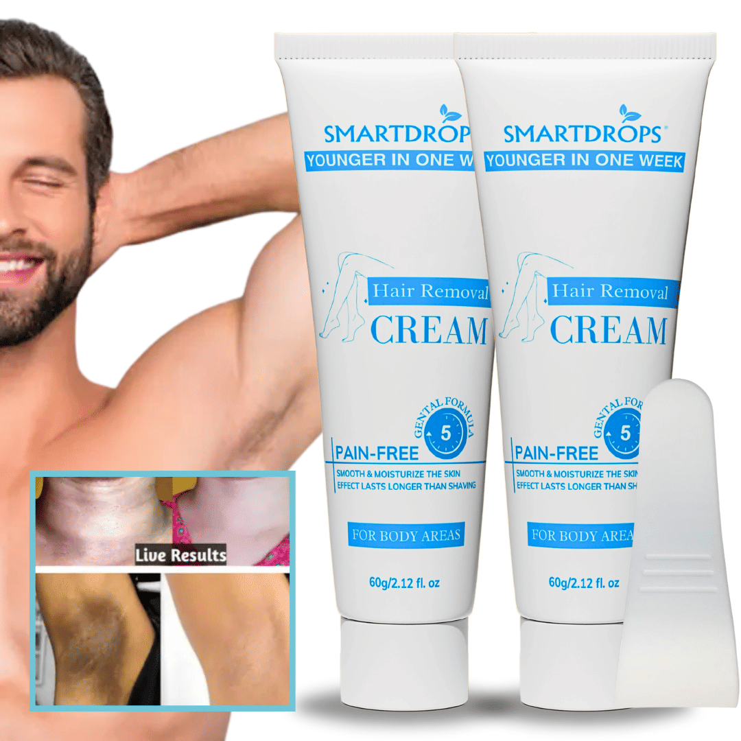 Smartdrops Natural Hair Removal Hair Removal Creams for Men & Women 60 ( Pack of 2 )