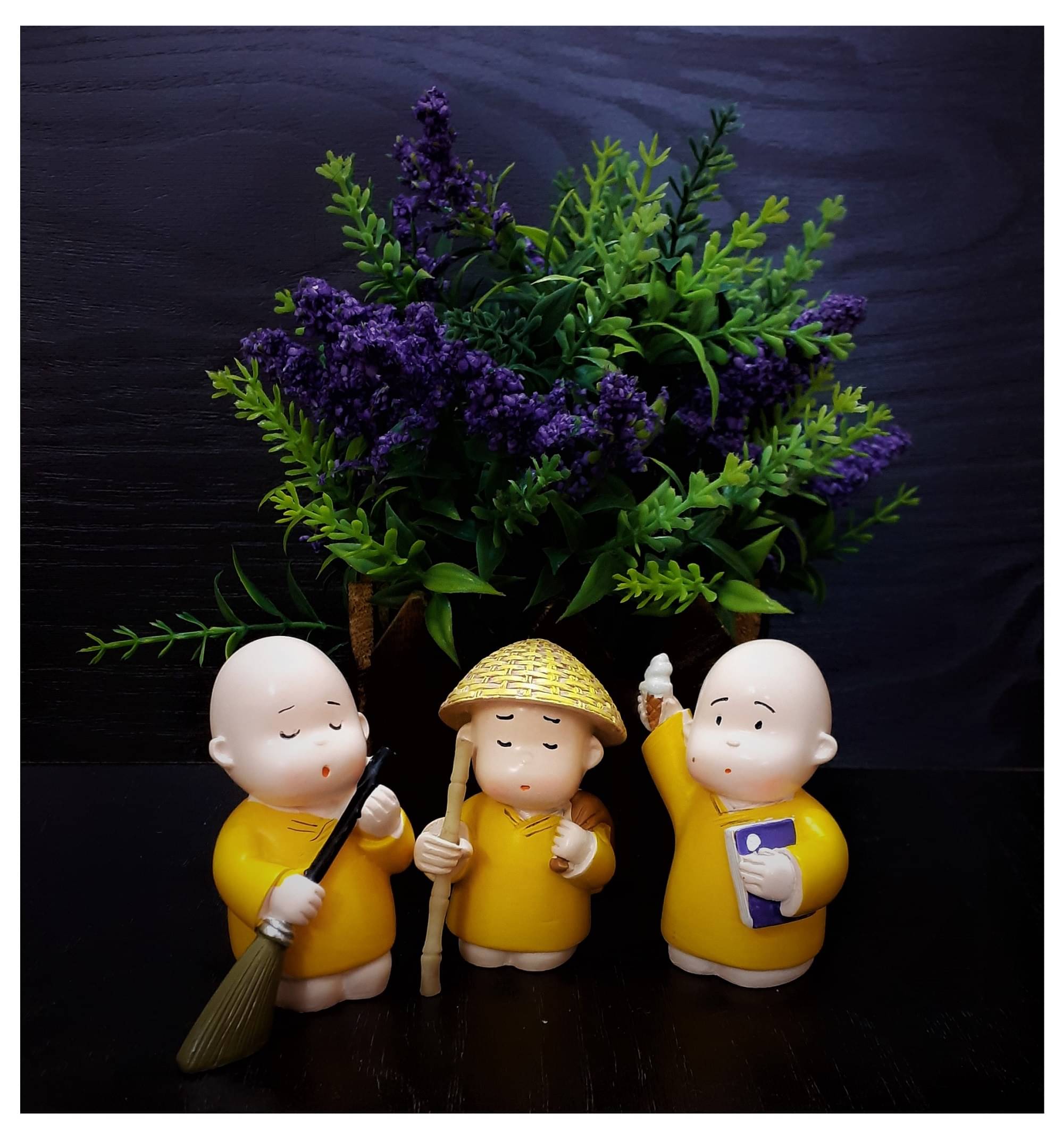 Spreading Smiles Resting Buddha Showpiece 7 cm - Pack of 3 Spreading Smiles Resting Buddha Showpiece 7 cm - Pack of 3