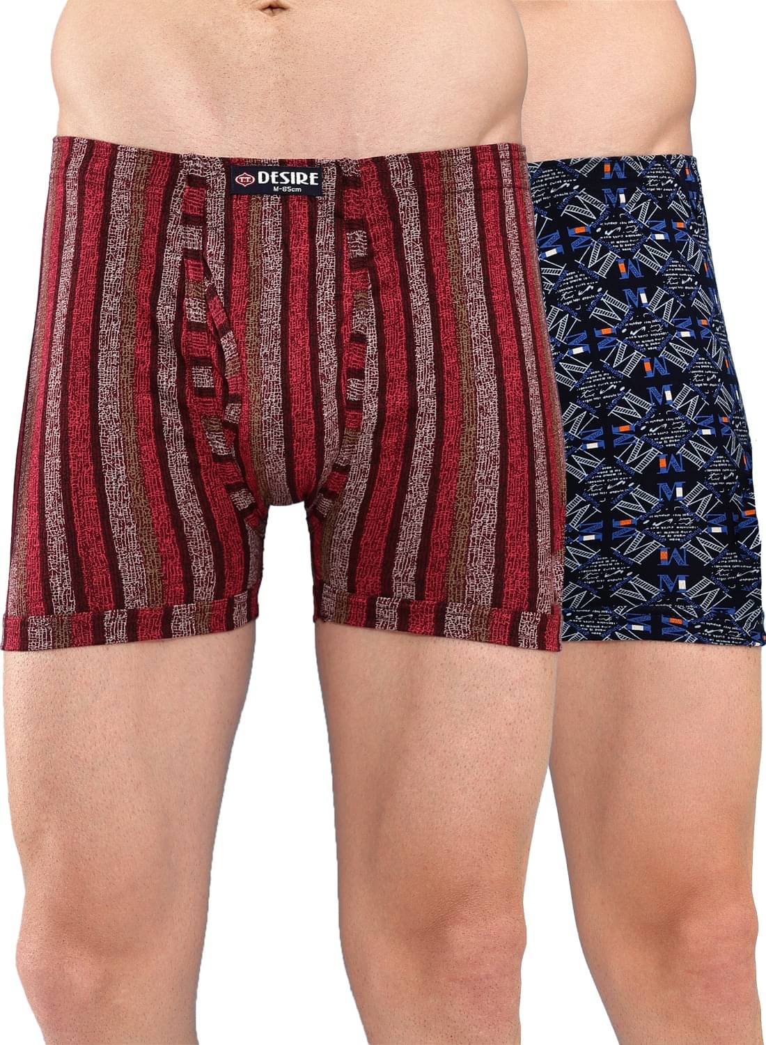 TT Pack of 2 Cotton Trunks For Men's ( Multicolor )     			TT Pack of 2 Cotton Trunks For Men's ( Multicolor )