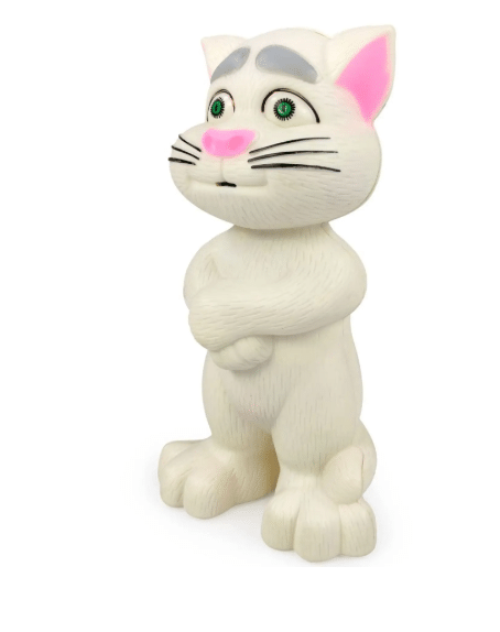 Toonkiz Intelligent Talking Tom Cat, Speaking Robot Cat Repeats What You Say, Touch Recording Rhymes and Songs, Musical Cat Toy for Kids (White)     			Toonkiz Intelligent Talking Tom Cat, Speaking Robot Cat Repeats What You Say, Touch Recording Rhymes and Songs, Musical Cat Toy for Kids (White)