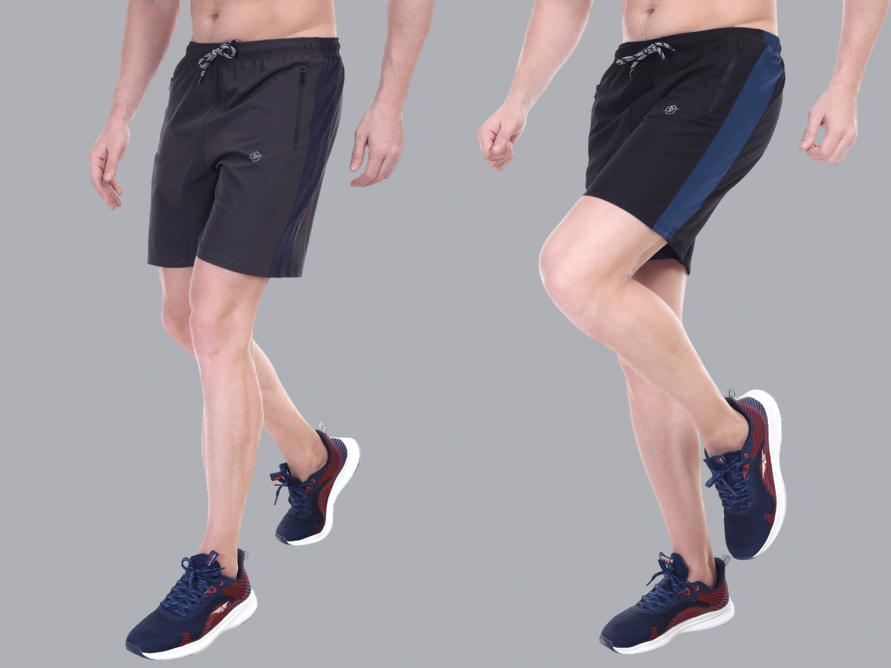    			Urboholic Grey Polyester Men's Shorts ( Pack of 2 )