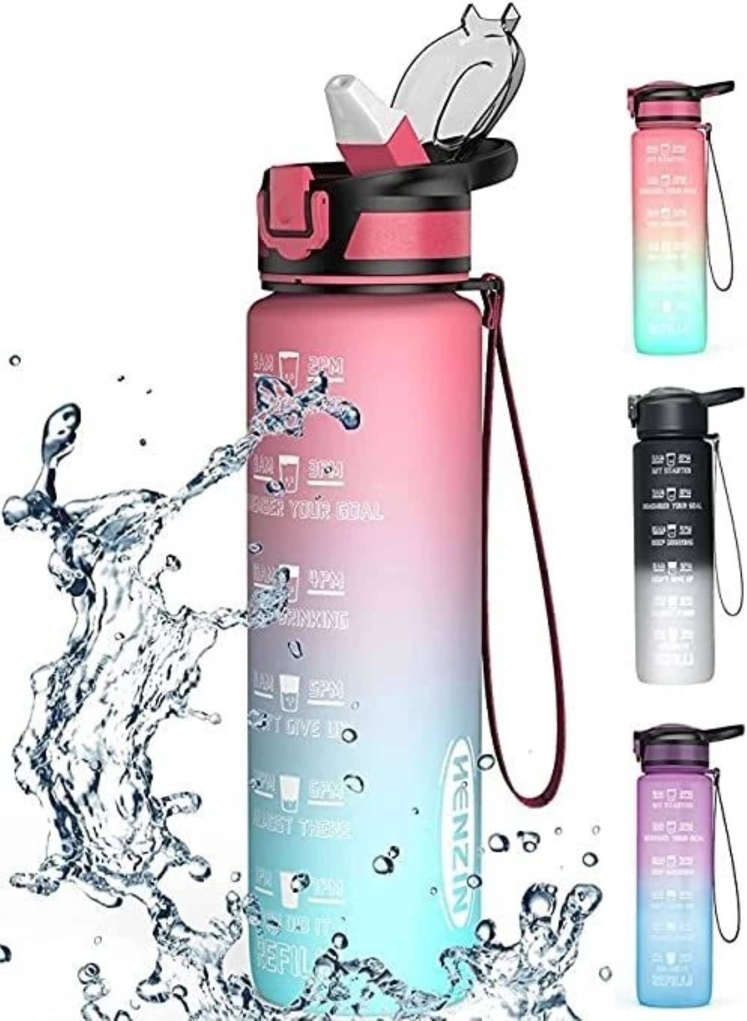     			X Pulse Multicolor Silicone Water Bottle 1000 mL ( Set of 1 )