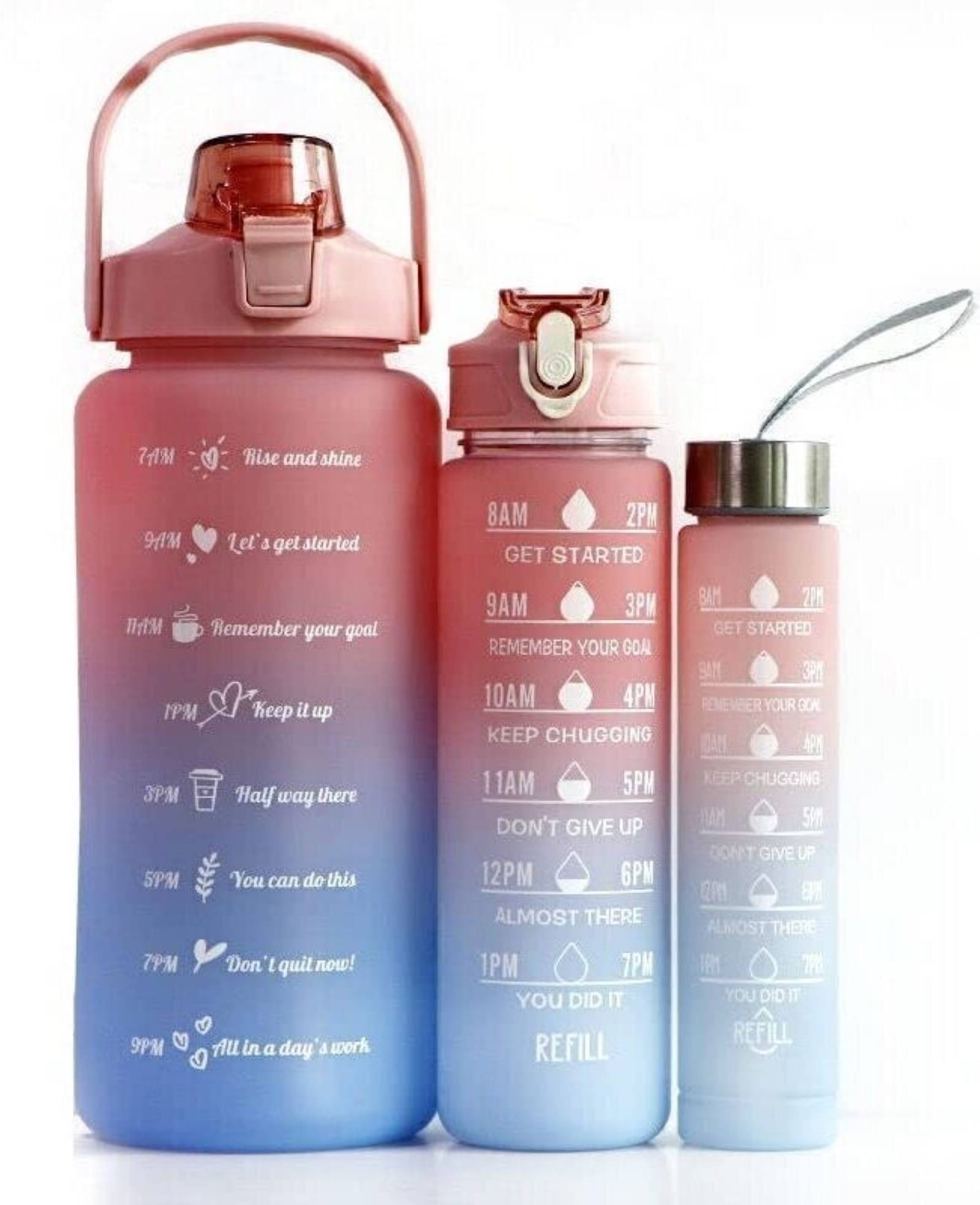     			X Pulse Multicolor Silicone Water Bottle 2000 mL ( Set of 3 )