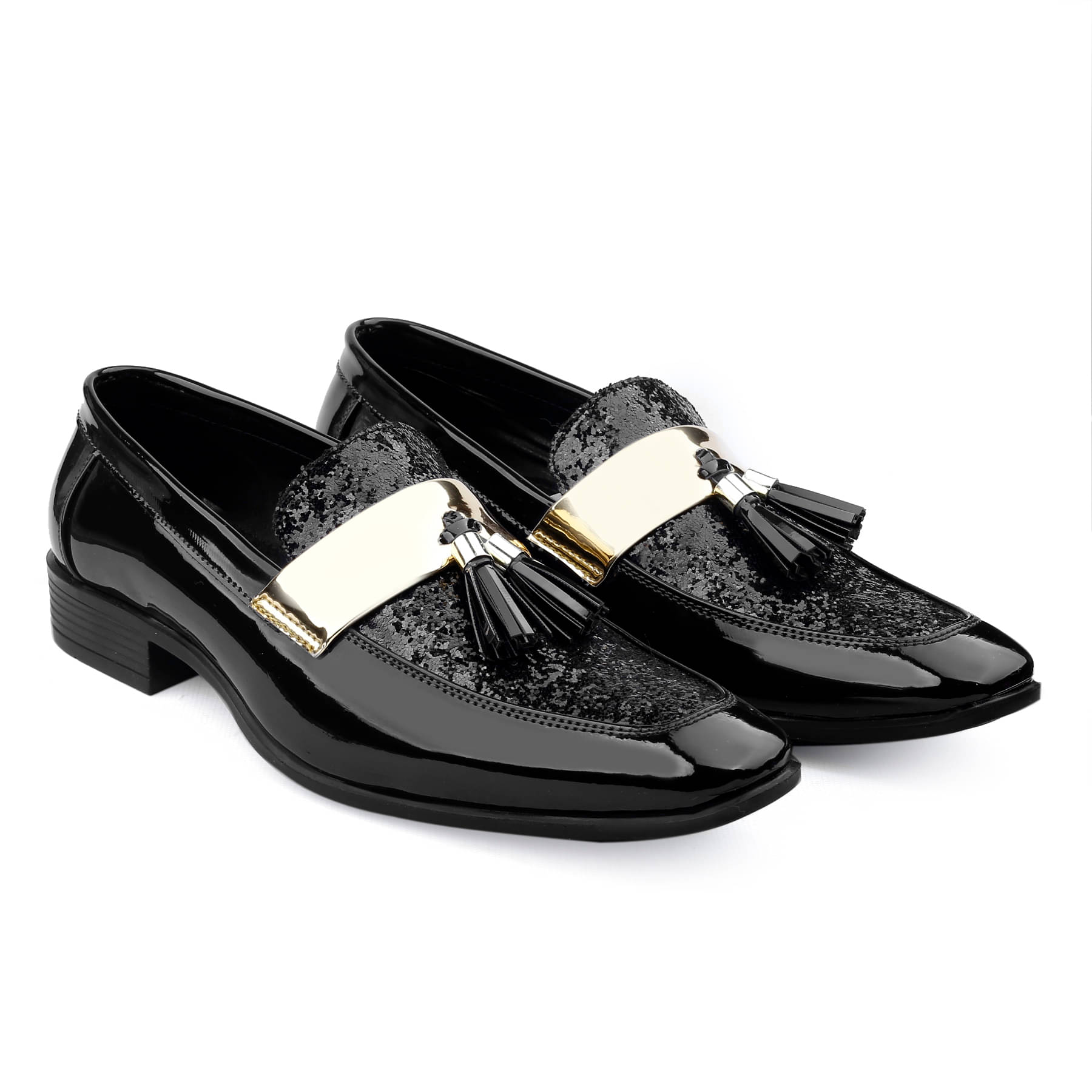     			YUVRATO BAXI Formal And Semi Formal Slip-On Black Men's Slip-on Shoes
