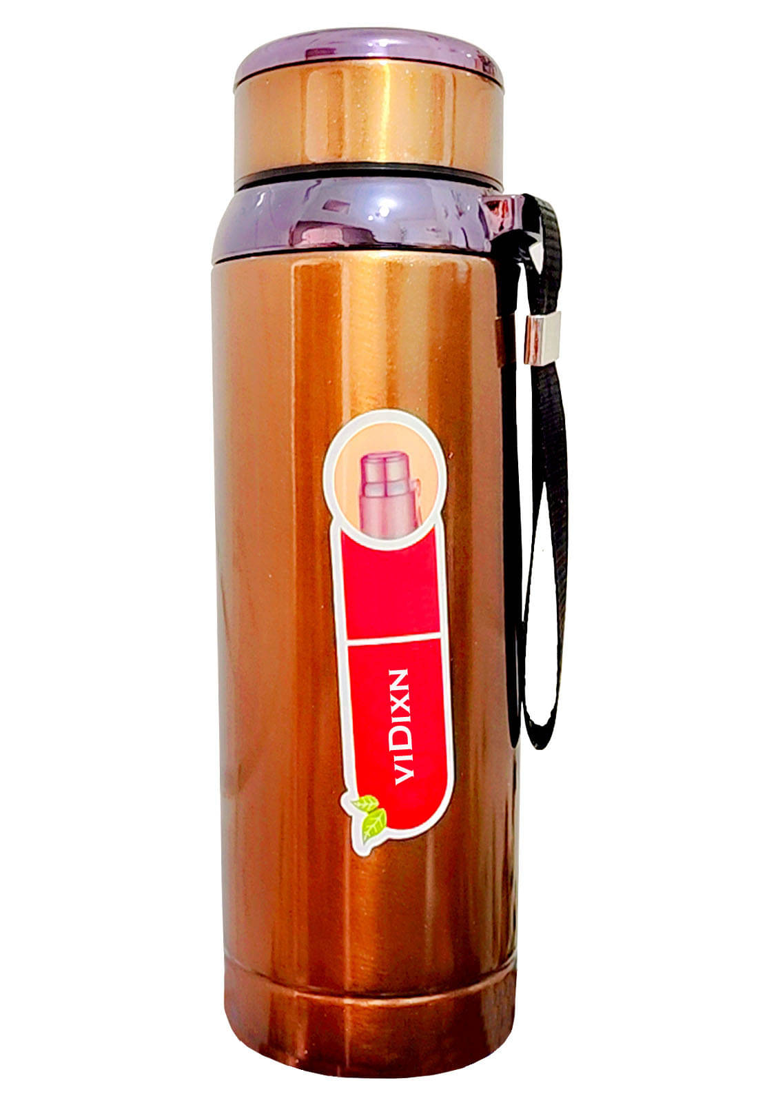     			viDixn Insulated Leak-Proof Hot & Cold Water Bottle Brown Stainless Steel Water Bottle 800 mL ( Set of 1 )