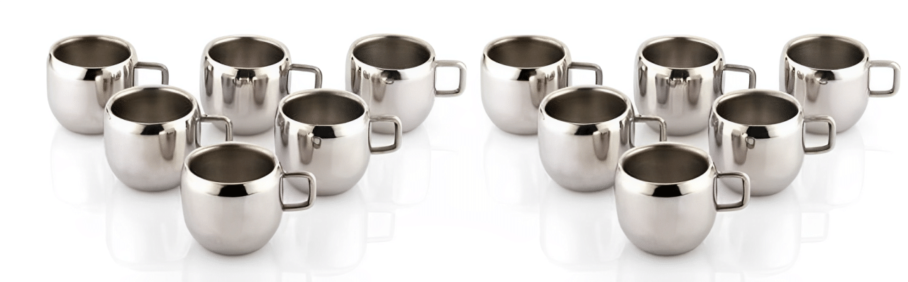     			Aquasleri Stainless Solid Steel Tea Cup 90 ml ( Pack of 1 )