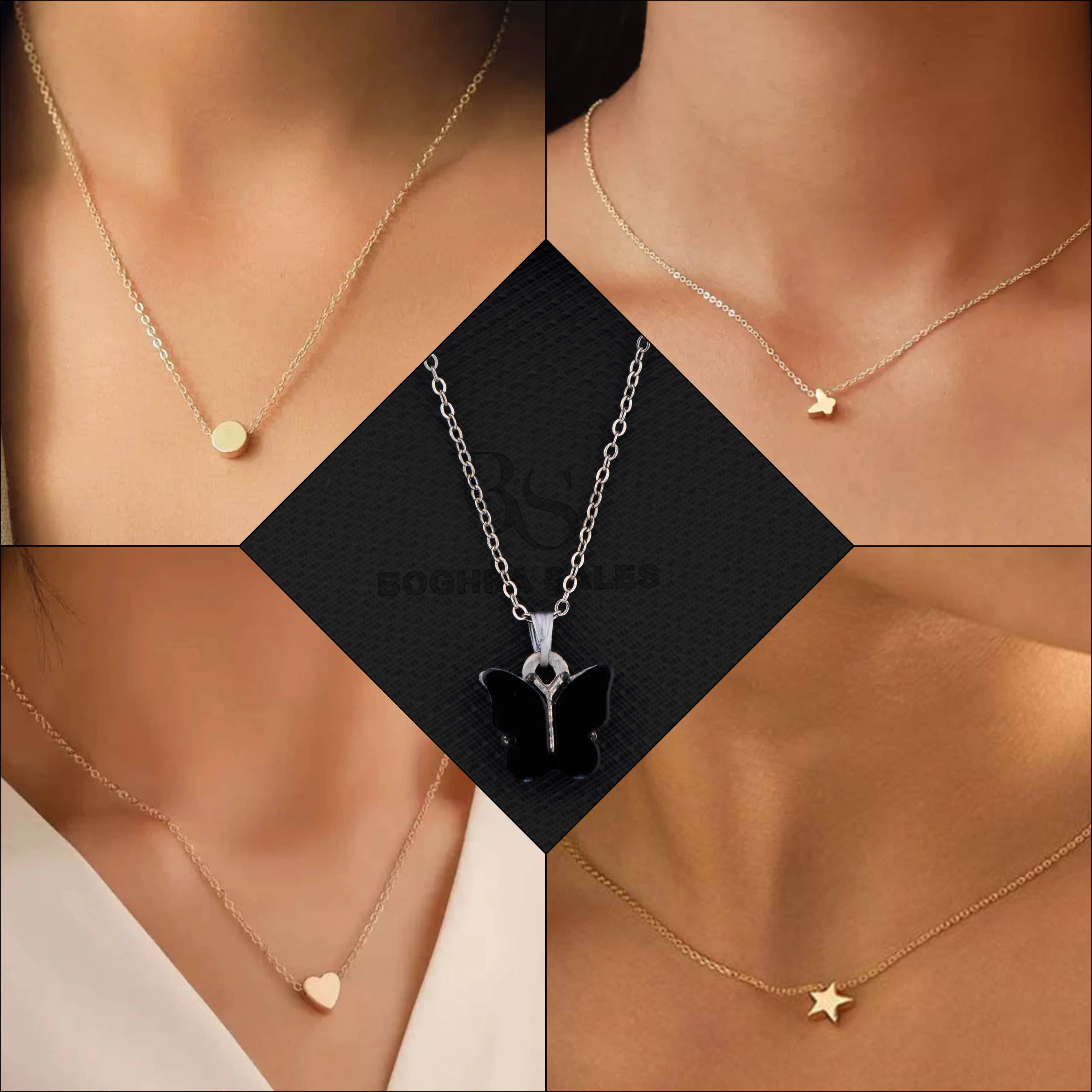 BOGHRA SALES Gold Pendant set ( Pack of 5 ) BOGHRA SALES Gold Pendant set ( Pack of 5 )