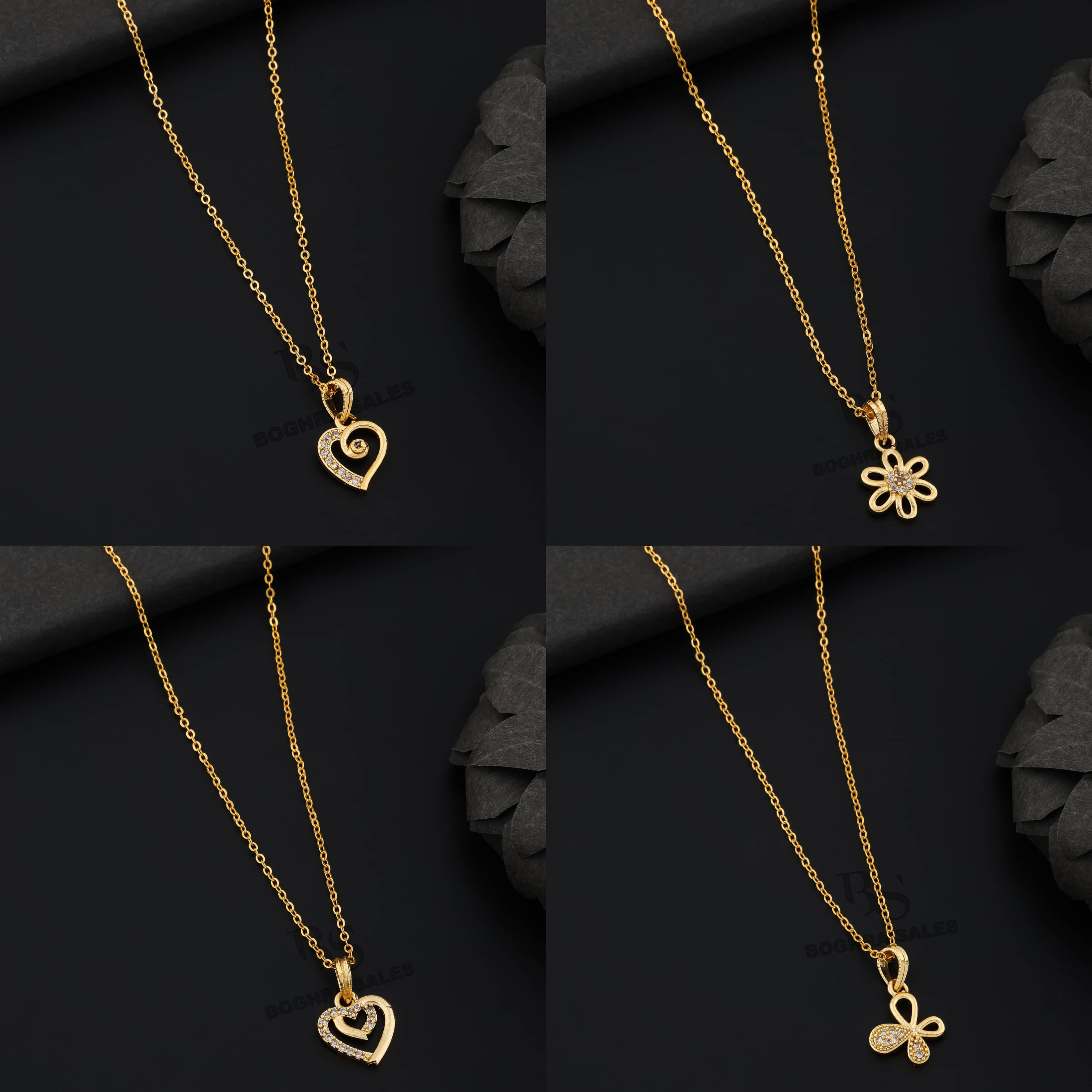 BOGHRA SALES Gold Pendant set ( Pack of 4 ) BOGHRA SALES Gold Pendant set ( Pack of 4 )