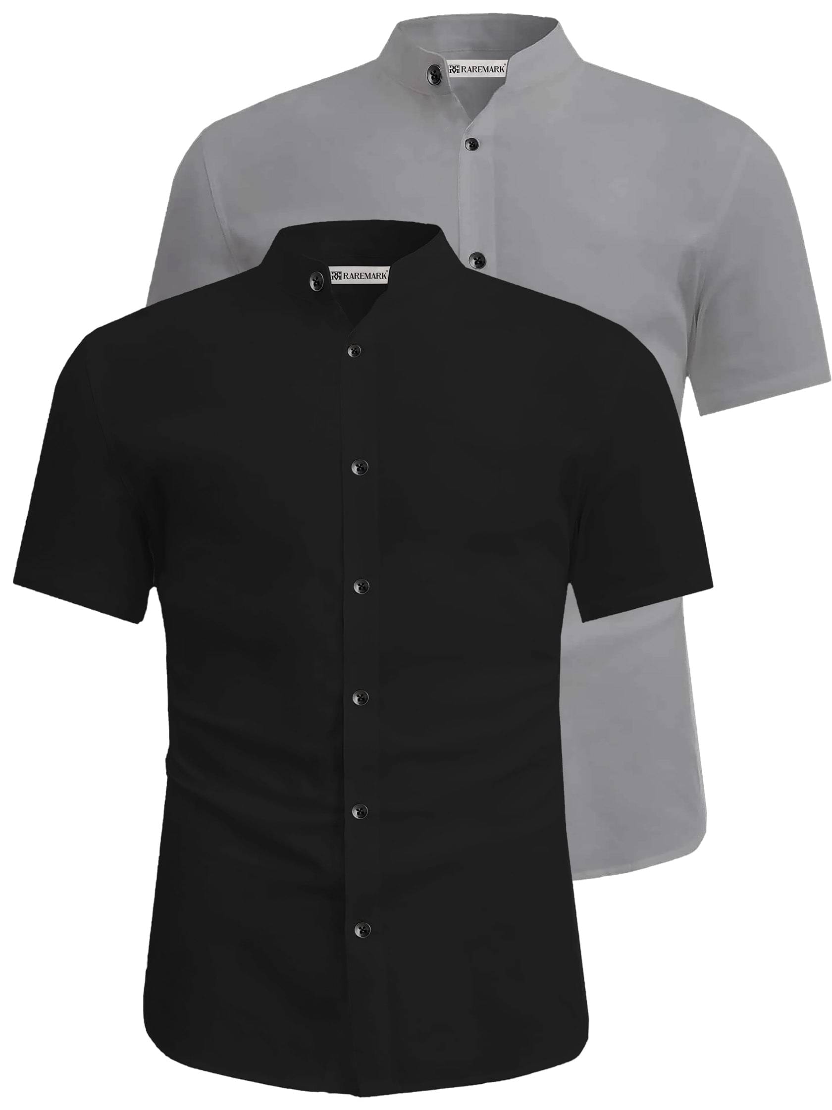 RAREMARK Cotton Blend Slim Fit Solids Half Sleeves Men's Casual Shirt - Grey ( Pack of 2 ) RAREMARK Cotton Blend Slim Fit Solids Half Sleeves Men's Casual Shirt - Grey ( Pack of 2 )