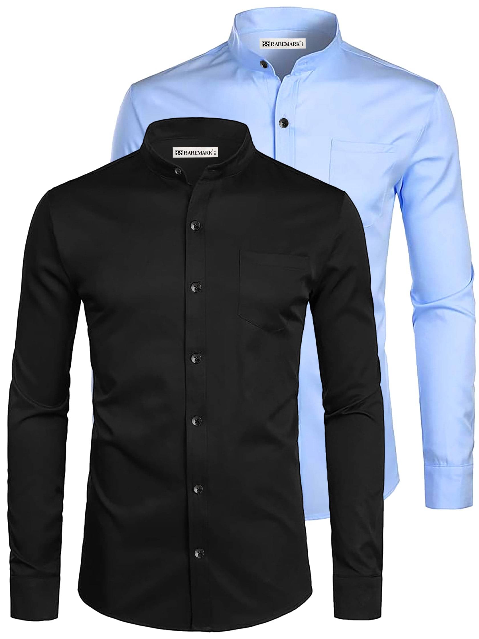     			RAREMARK Cotton Blend Slim Fit Solids Full Sleeves Men's Casual Shirt - Mint Green ( Pack of 2 )