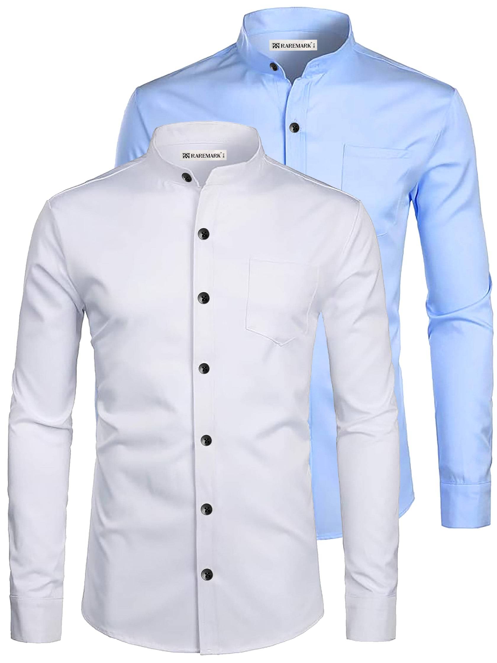     			RAREMARK Cotton Blend Slim Fit Solids Full Sleeves Men's Casual Shirt - Mint Green ( Pack of 2 )