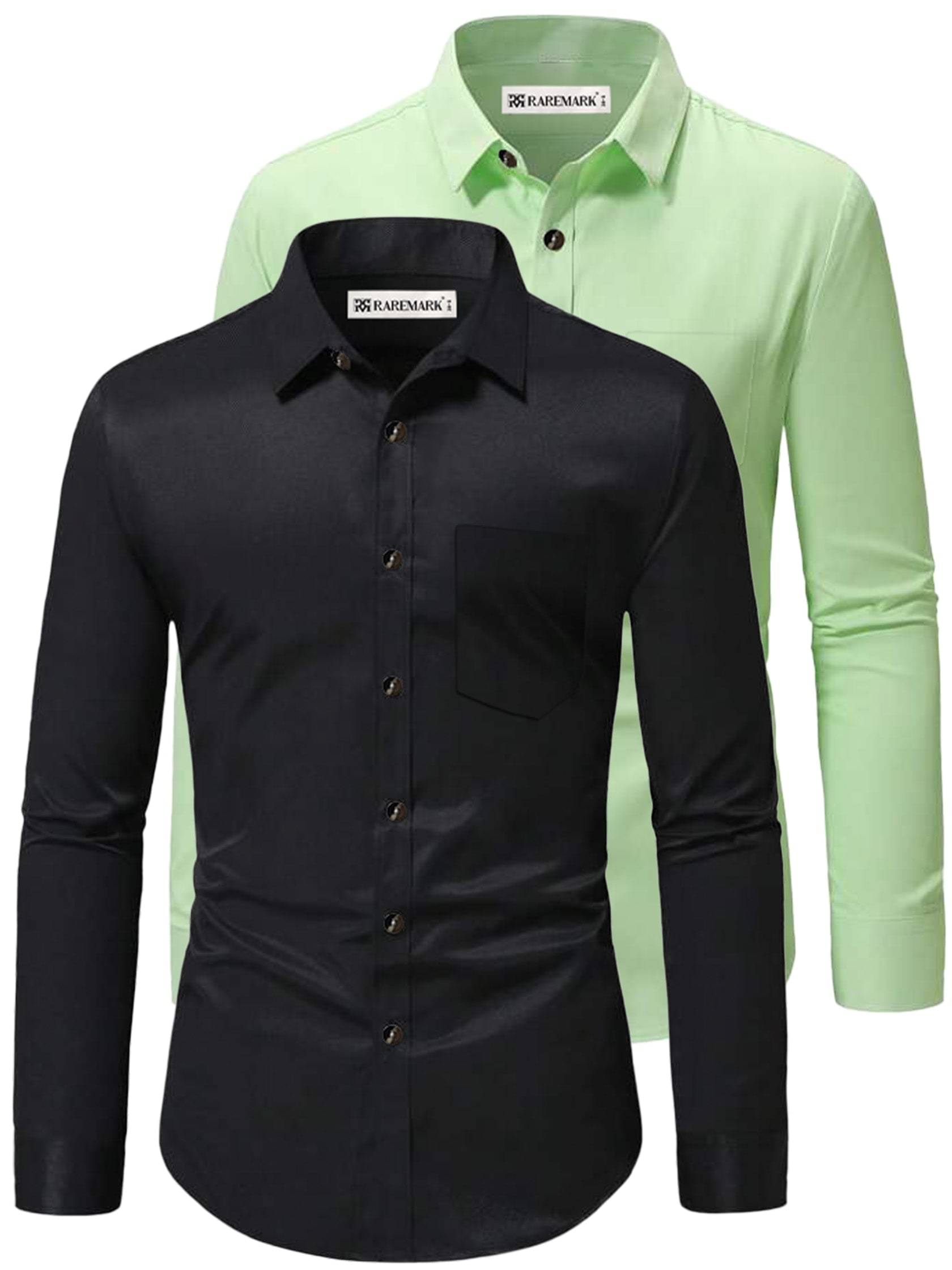 RAREMARK Cotton Blend Slim Fit Solids Full Sleeves Men's Casual Shirt - Sea Green ( Pack of 2 ) RAREMARK Cotton Blend Slim Fit Solids Full Sleeves Men's Casual Shirt - Sea Green ( Pack of 2 )