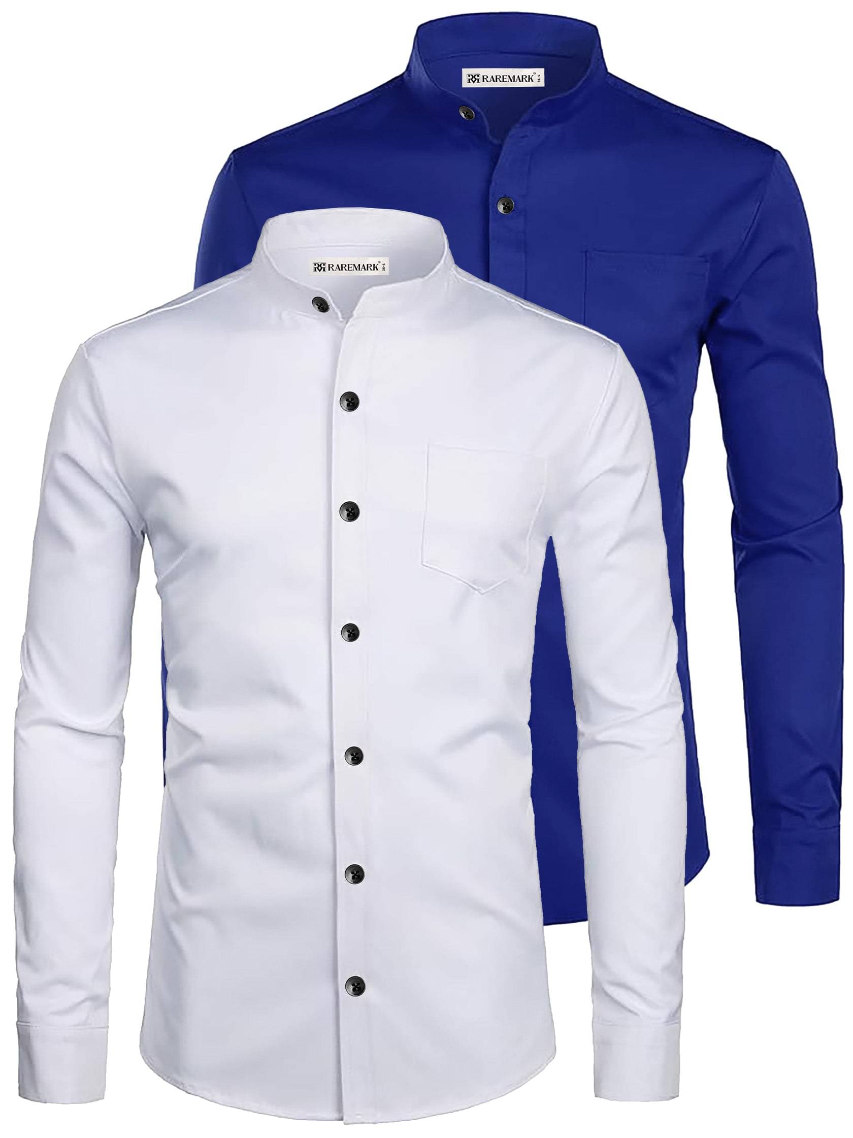 RAREMARK Cotton Blend Slim Fit Solids Full Sleeves Men's Casual Shirt - Dark Blue ( Pack of 2 )     			RAREMARK Cotton Blend Slim Fit Solids Full Sleeves Men's Casual Shirt - Dark Blue ( Pack of 2 )