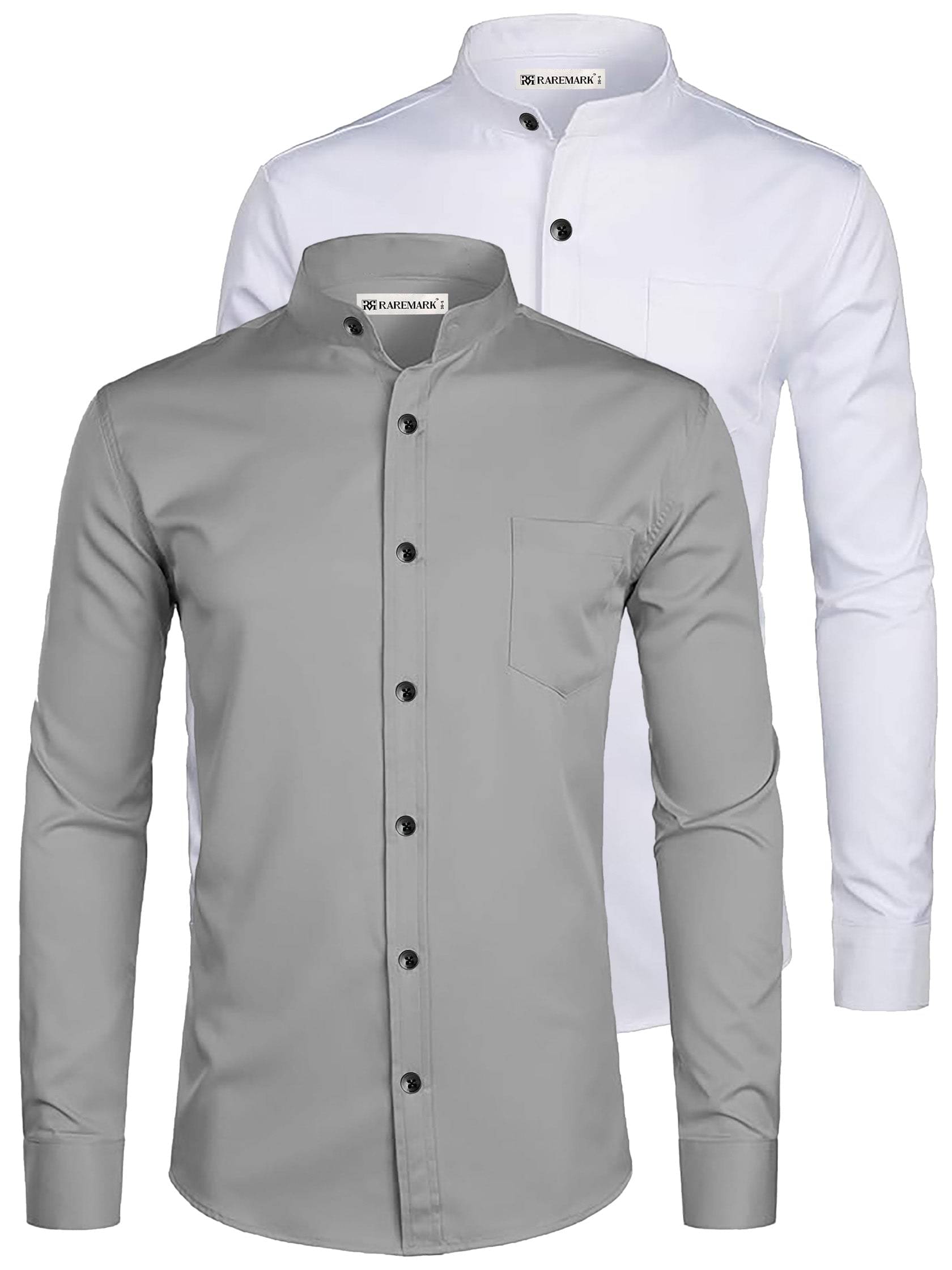 RAREMARK Cotton Blend Slim Fit Solids Full Sleeves Men's Casual Shirt - Green ( Pack of 2 ) RAREMARK Cotton Blend Slim Fit Solids Full Sleeves Men's Casual Shirt - Green ( Pack of 2 )