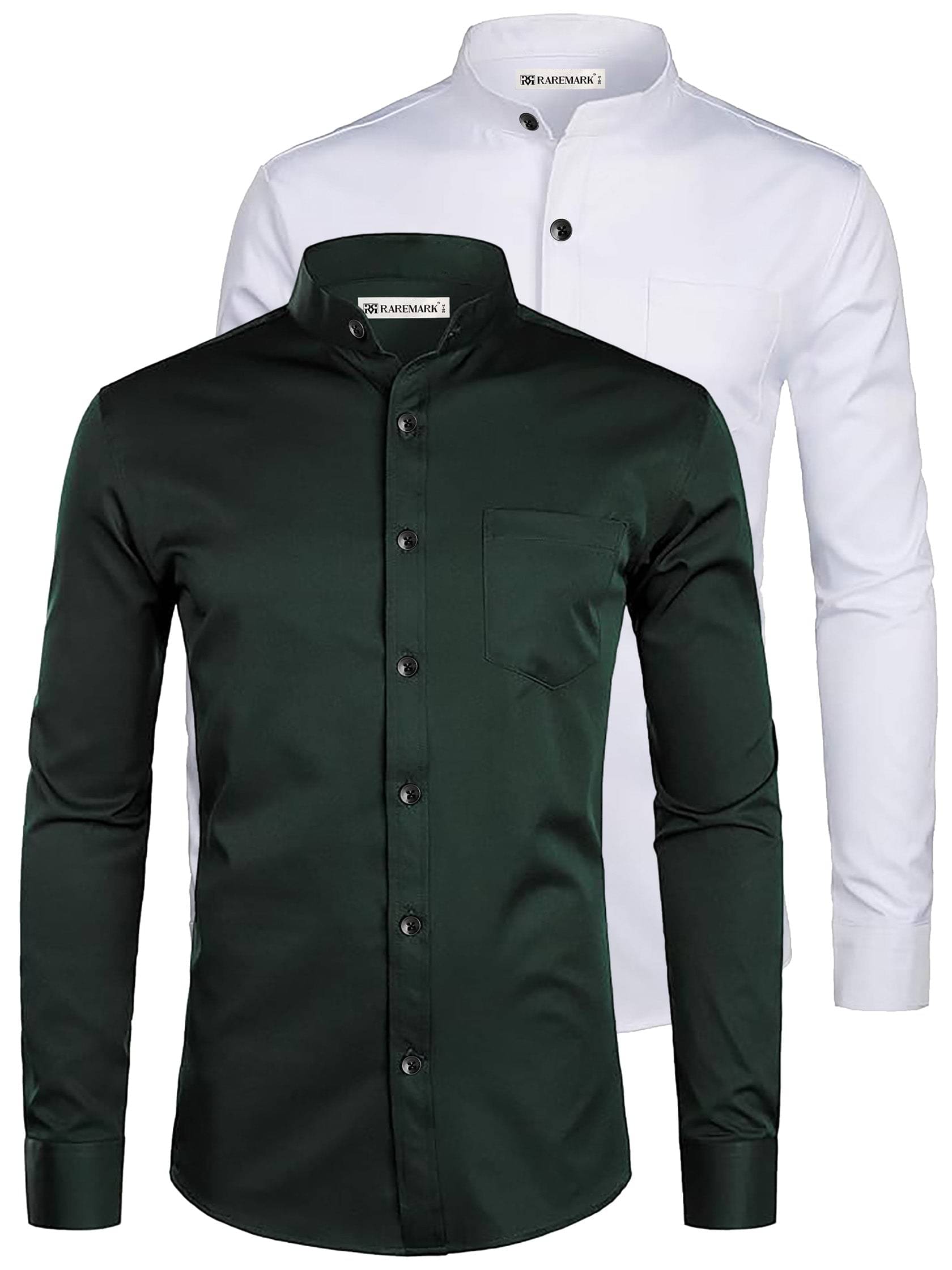     			RAREMARK Cotton Blend Slim Fit Solids Full Sleeves Men's Casual Shirt - Black ( Pack of 2 )