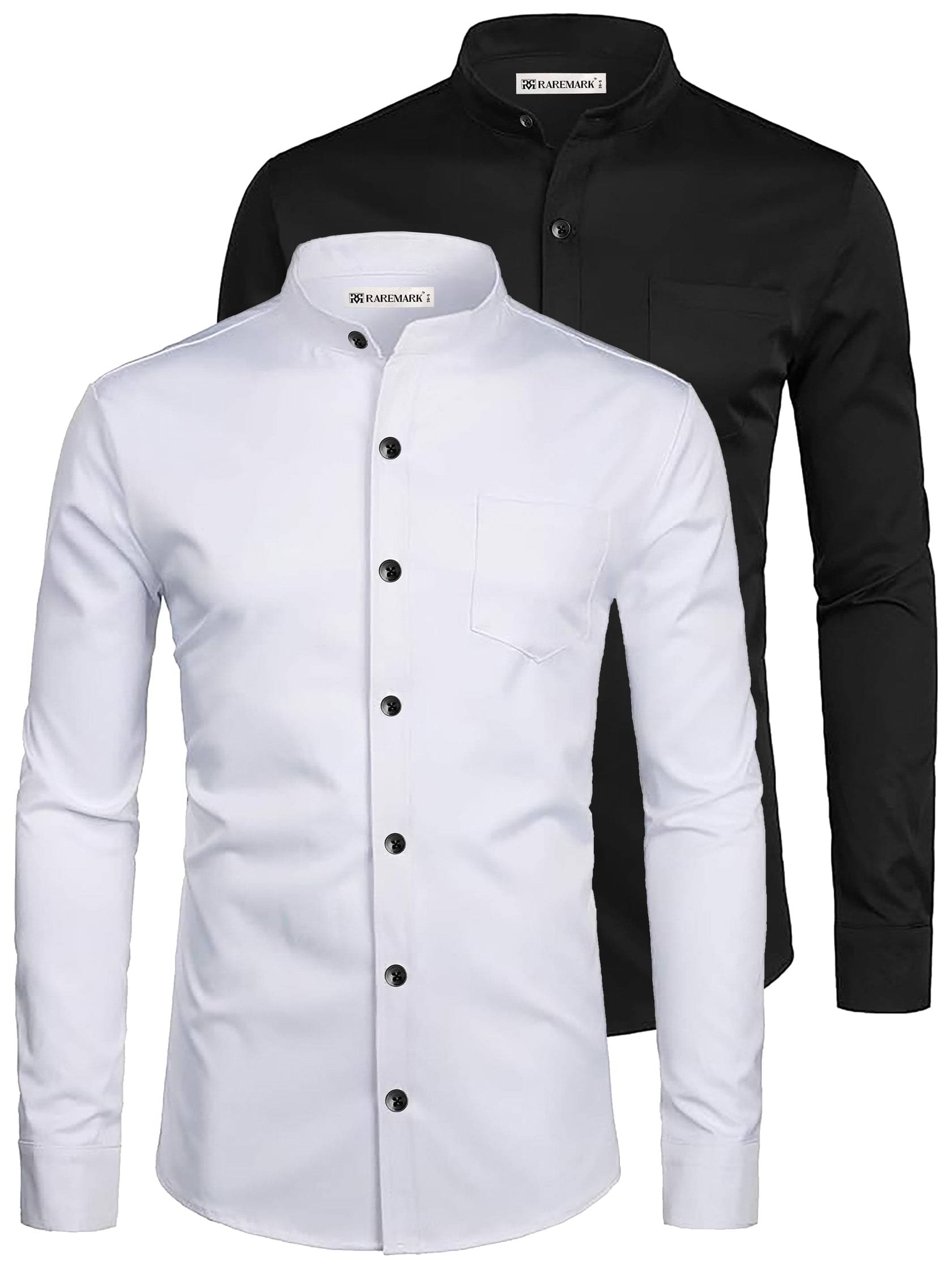     			RAREMARK Cotton Blend Slim Fit Solids Full Sleeves Men's Casual Shirt - Black ( Pack of 2 )