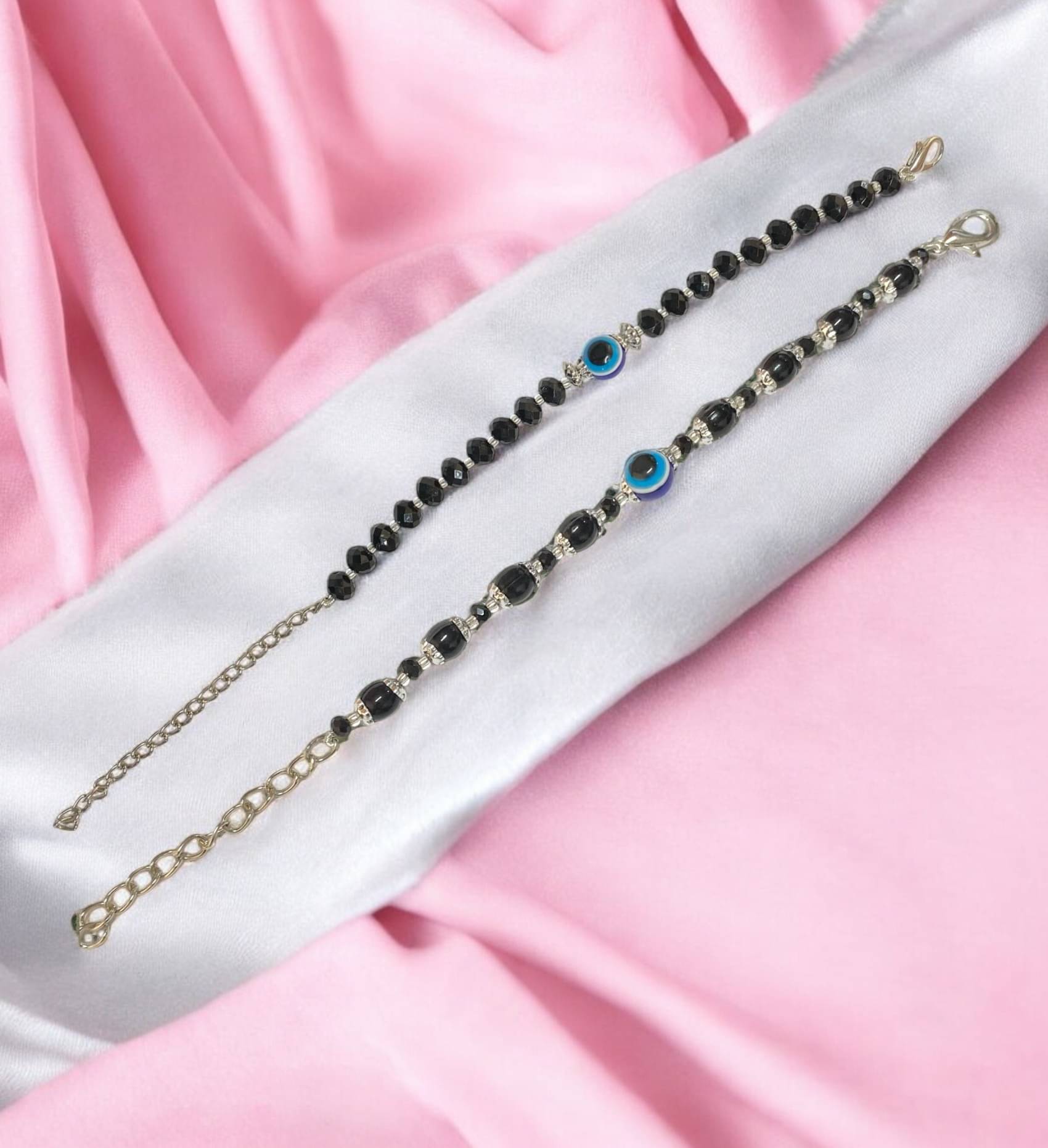     			AARTISAI Black Bracelet ( Pack of 2 )