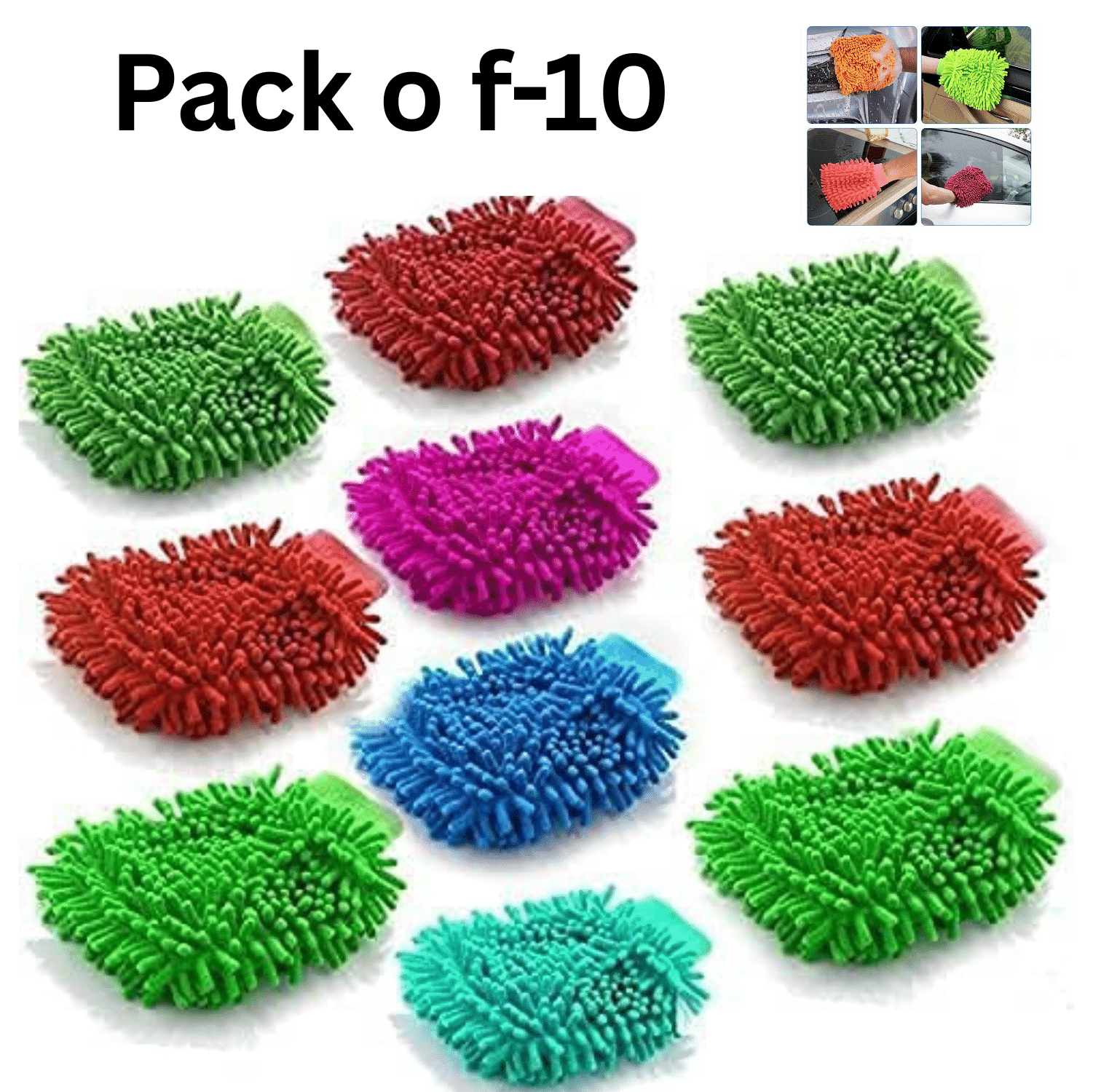     			AKSMIT Multicolor Microfiber Extra Large Cleaning Gloves ( Pack of 10 )