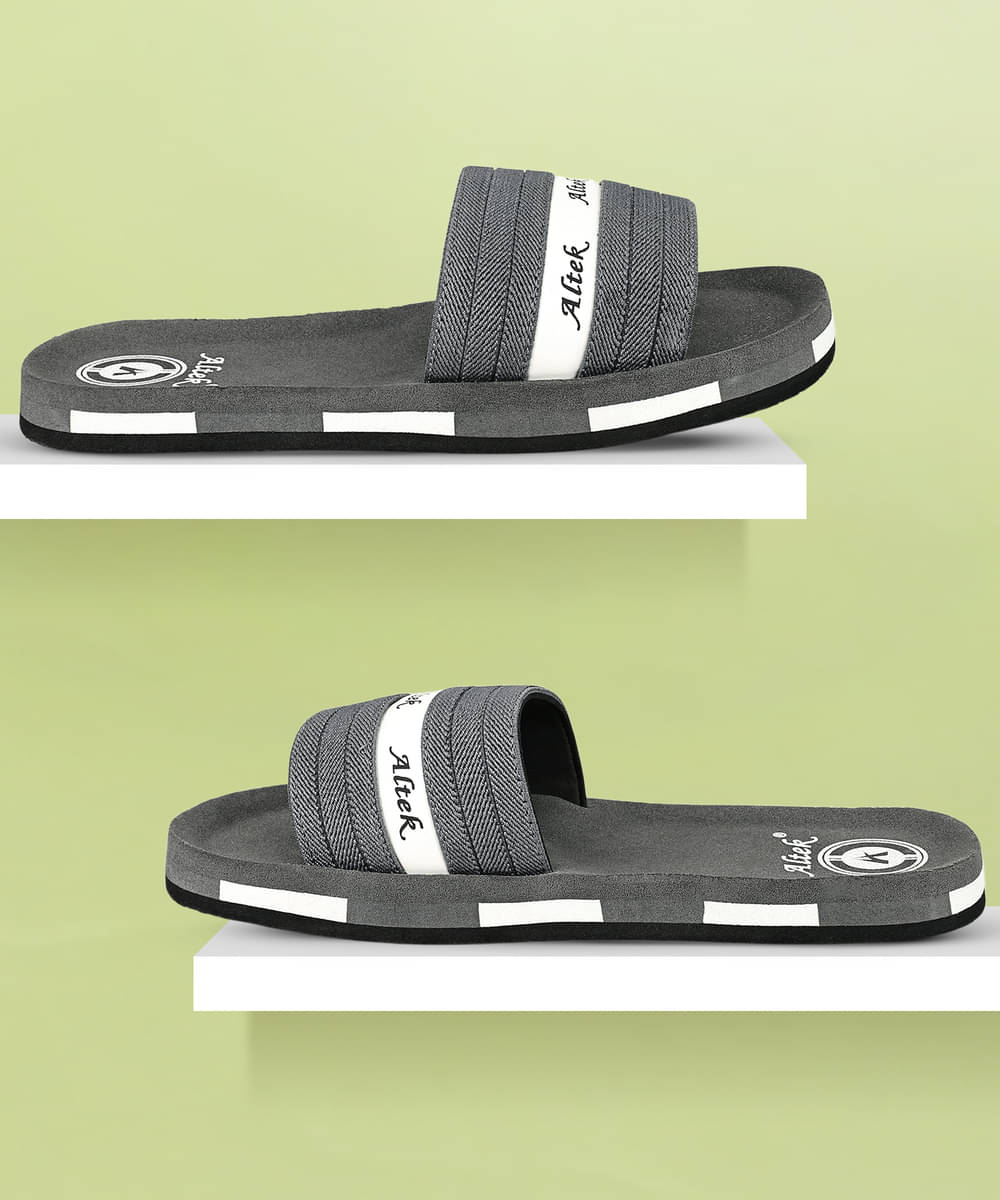     			Altek Grey Men's Slide Flip Flop