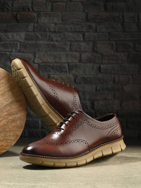 BIZZARO Casual Brogues Shoes Brown Men's Outdoor Shoes BIZZARO Casual Brogues Shoes Brown Men's Outdoor Shoes
