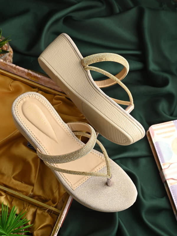 BIZZARO Gold Women's Sandal Heels     			BIZZARO Gold Women's Sandal Heels