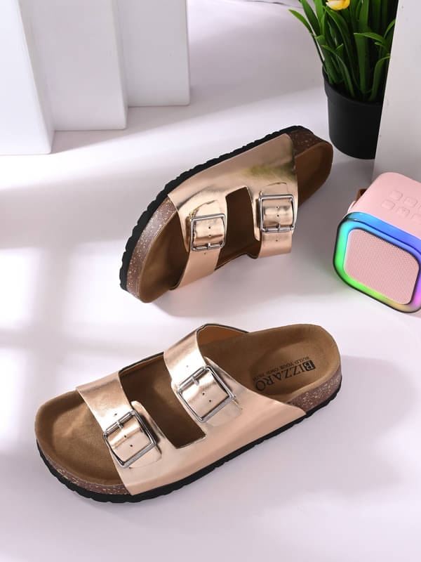 BIZZARO Rose Gold Women's Flats BIZZARO Rose Gold Women's Flats