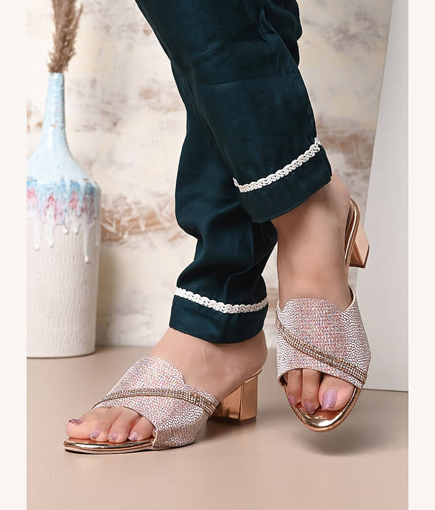BIZZARO Rose Gold Women's Sandal Heels - Heels | Buy online on ZillyBuy